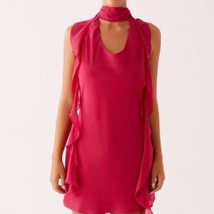 NEVER WORN XS Peppermayo Fuchsia Halter Mini Dress